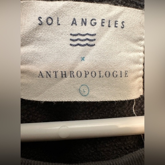 ANTHROPOLOGIE x SOL ANGELES Chic Sweatshirt Women's Size Large Dark Gray - Picture 4 of 6